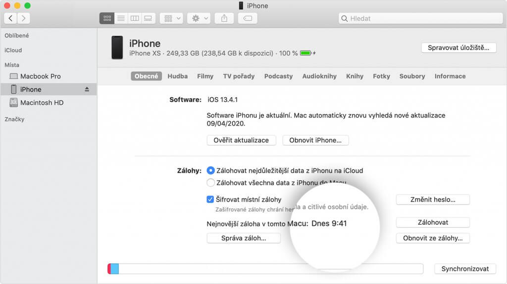 iphone záloha 4